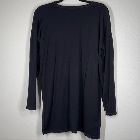 Eileen Fisher Closet Staple long Sleeve Black Lightweight High Low XS Sweater - Picture 2 of 10